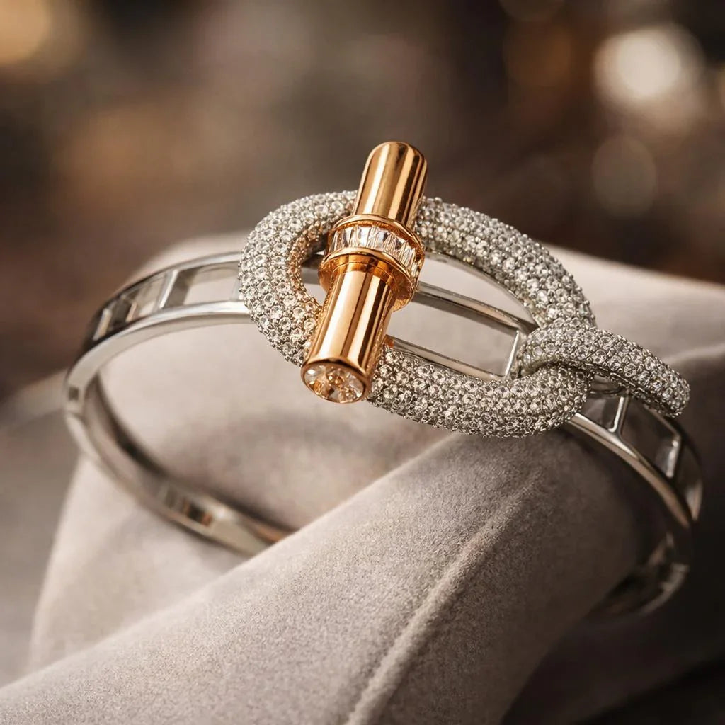 Architectural T-Bar Knot Bangle