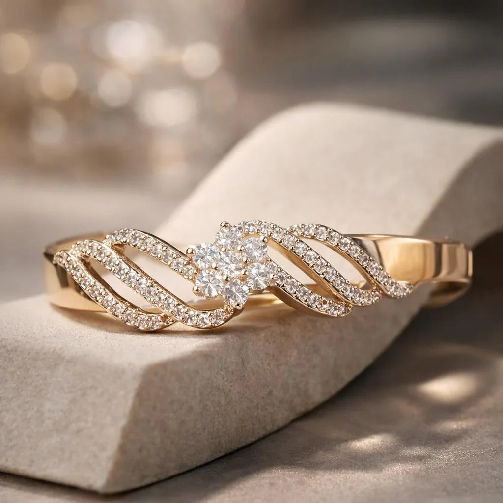 Eternal Bloom Interlocking Wave Bracelet