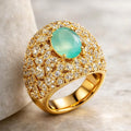 Golden Oasis Dome Ring