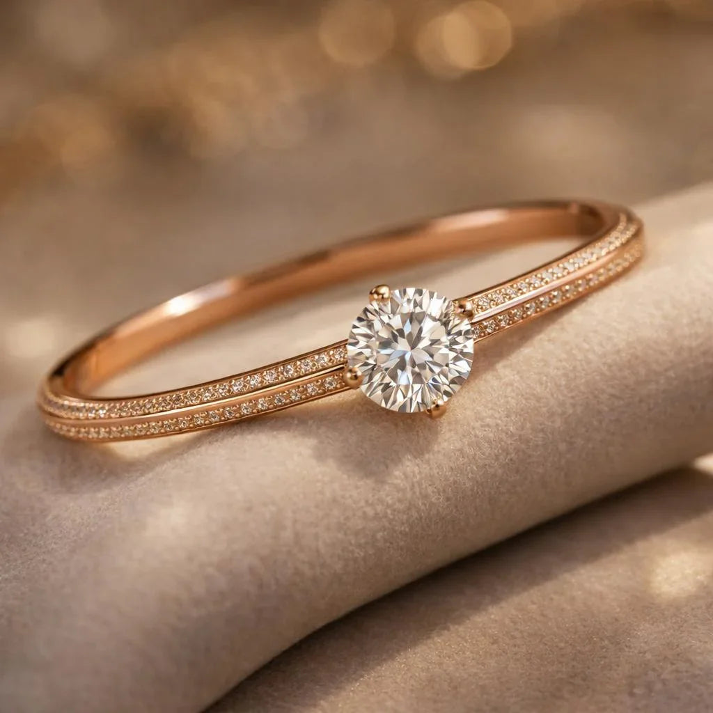 Imperial Solitaire Pave Bracelet