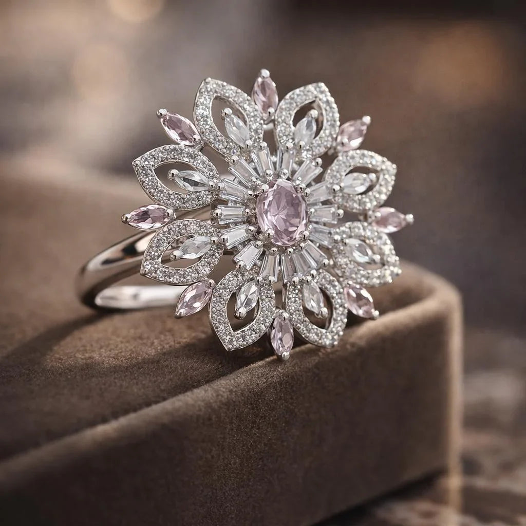 Starlight Bloom Cocktail Ring