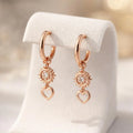 Sun & Heart Charm Huggee Earrings