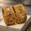 The Majestic Kundan Temple Cuff