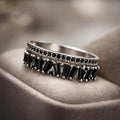 The Midnight Baguette Eternity Ring